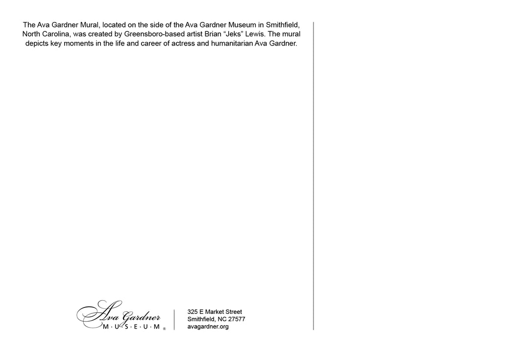 Postcards Mural Ava Gardner Museum